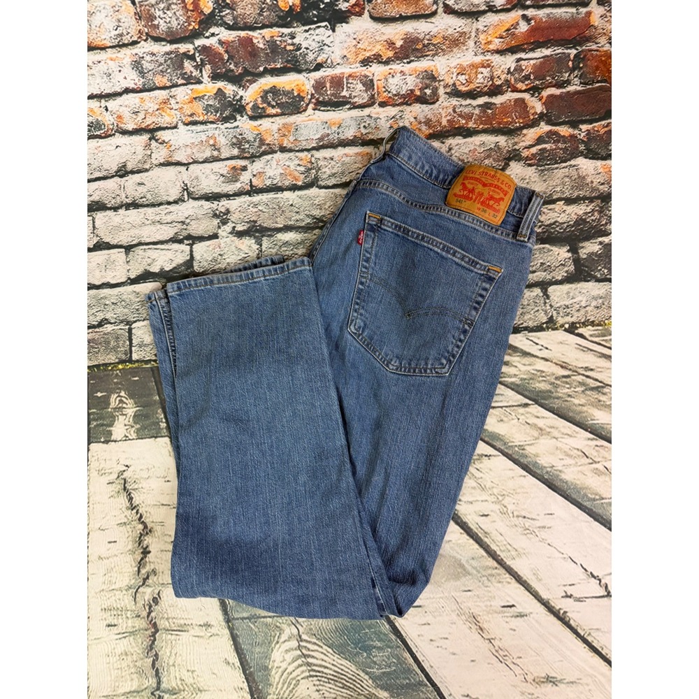 Levi's 541 Athletic Taper Blue Denim Jeans Mens 36x32 Medium Wash